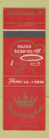 Matchbook Cover - Royal City Cafe Chinese New Westminster BC