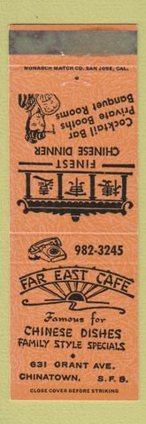 Matchbook Cover - Far East Cafe Chinese San Francisco CA