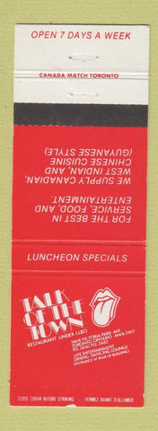 Matchbook Cover - Talk of the Town Restaurant Toronto ON