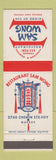 Matchbook Cover - Salm Wong Chinese Restaurant Ste Foy QC