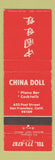 Matchbook Cover - China Doll Chinese Restaurant San Francisco CA