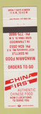 Matchbook Cover - China First Chinese Restaurant Lynwood Seattle WA
