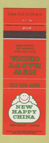 Matchbook Cover - New Happy China Restaurant Chinese Commerce City Colorado