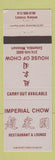 Matchbook Cover - Imperial Chow Chinese Restaurant Columbia MO