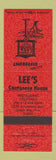 Matchbook Cover - Lee's Chinese Restaurant Green Bay WI