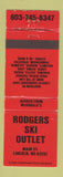Matchbook Cover - Rodgers Ski Outlet Lincoln NH WEAR