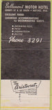 Matchbook Cover - Bellemont Motor Hotel Natchez MS WEAr 30 Strike