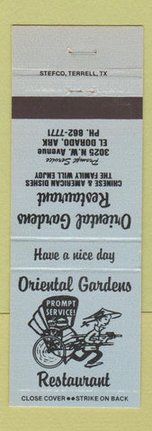 Matchbook Cover - Oriental Gardens Chinese Restaurant El Dorado AR BLUE