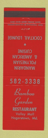 Matchbook Cover - Bamboo Garden Chinese Restaurant Hagerstown MD
