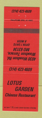 Matchbook Cover - Lotus Garden Chinese Restaurant Woodson Terrace MO