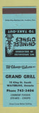 Matchbook Cover - Grand Girll Chinese Restaurant Waterloo ON