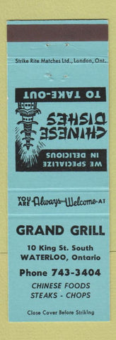 Matchbook Cover - Grand Girll Chinese Restaurant Waterloo ON