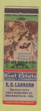 Matchbook Cover - EC Lahnann Real Estate Insurance Indianapolis IN