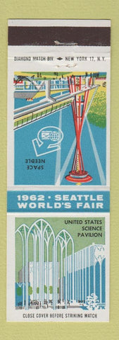 Matchbook Cover - 1962 Seattle World's Fair WA Space Needle US Science Pavilion