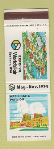 Matchbook Cover - 1974 World's Fair Expo Spokane WA State Pavilion