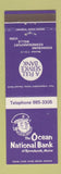 Matchbook Cover - Ocean National Bank Kennebunk ME