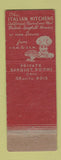 Matchbook Cover - Italian Kitchens Hollywood CA Los Angeles girlie WEAR
