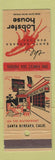 Matchbook Cover - Lobster House Restaurant Ventura Santa Barbara CA