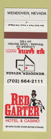 Matchbook Cover - Red Garter Hotel Casino girlie Wendover NV