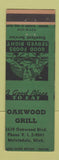 Matchbook Cover - Oakwood Grill Melvindale MI MISCUT