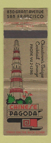 Matchbook Cover - Chinese Pagoda Restaurant San Francisco CA WEAR