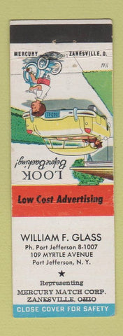 Matchbook Cover - William Glass Mercury Match Dealer Port Jefferson NY