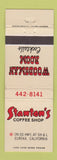 Matchbook Cover - Stanton's Coffee Shop Eureka CA