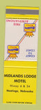 Matchbook Cover - Midlands Lodge Motel Hastings NE Best Western