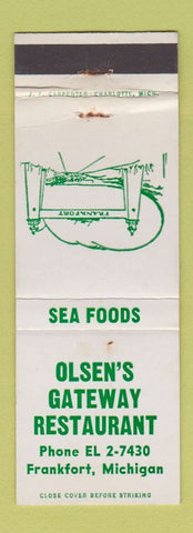 Matchbook Cover - Olsen's Gateway Restaurant Frankfort MI WEAR