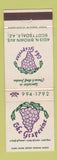 Matchbook Cover - The Grapevine Scottsdale AZ