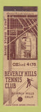 Matchbook Cover - Beverly Hlls Tennis Club CA CROWN BOBTAIL WEAR