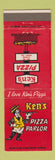 Matchbook Cover - Ken's Pizza Parlor Midwest City Del City OK