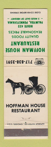 Matchbook Cover - Hoffman House Restaurant Palmyra PA