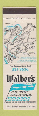 Matchbook Cover - Walber's Restaurant Essington PA