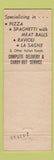 Matchbook Cover - Peppino's Pizza Kansas City MO