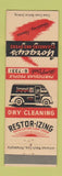 Matchbook Cover - Yorgey's Cleaners Dyers Reading PA