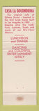 Matchbook Cover - Casa La Golondrina Mexican Cafe Los Angeles CA