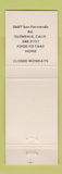 Matchbook Cover - Casa Gonzales Mexican Restaurant Glendale CA girlie WEAR
