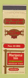 Matchbook Cover - Mariposa Inn Mexican Food West Covina CA