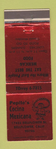Matchbook Cover - Pepito's Cocina Mexican Bellflower CA