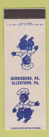Matchbook Cover - Pig Restaurant BBQ? Harrisburg Allentown PA