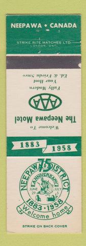 Matchbook Cover - Neepaw Motel MB 1958