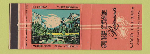 Matchbook Cover - Pine Cone Restaurants Merced CA