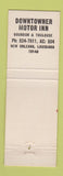 Matchbook Cover - Downtowner Motor Inns New Orleans LA