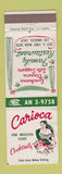 Matchbook Cover - Carioca Mexican Restaurant Los Angeles CA