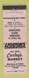 Matchbook Cover - Curley's Market Tulare CA LAVENDER WORN