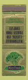 Matchbook Cover - Mity Fresh Frozen Food Broccoli