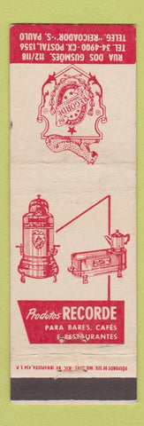 Matchbook Cover - Regorde Restaurant Equipment Sao Paulo Brazil