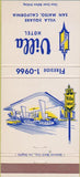 Matchbook Cover - Villa Hotel San Mateo CA 30 Strike