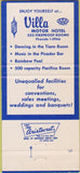 Matchbook Cover - Villa Hotel San Mateo CA 30 Strike